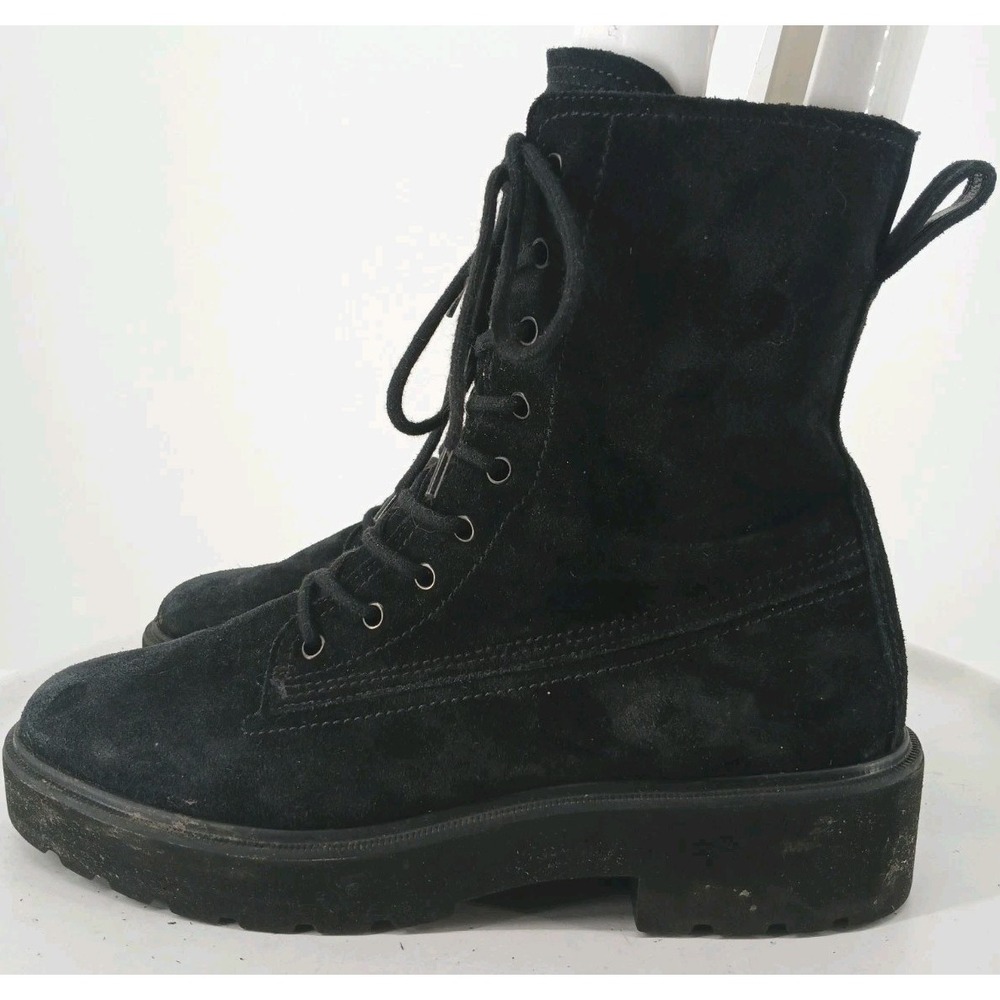 Paul Green Womens Black Suede Lace Up Ankle Boots Size 9 Made in Austria  DB2